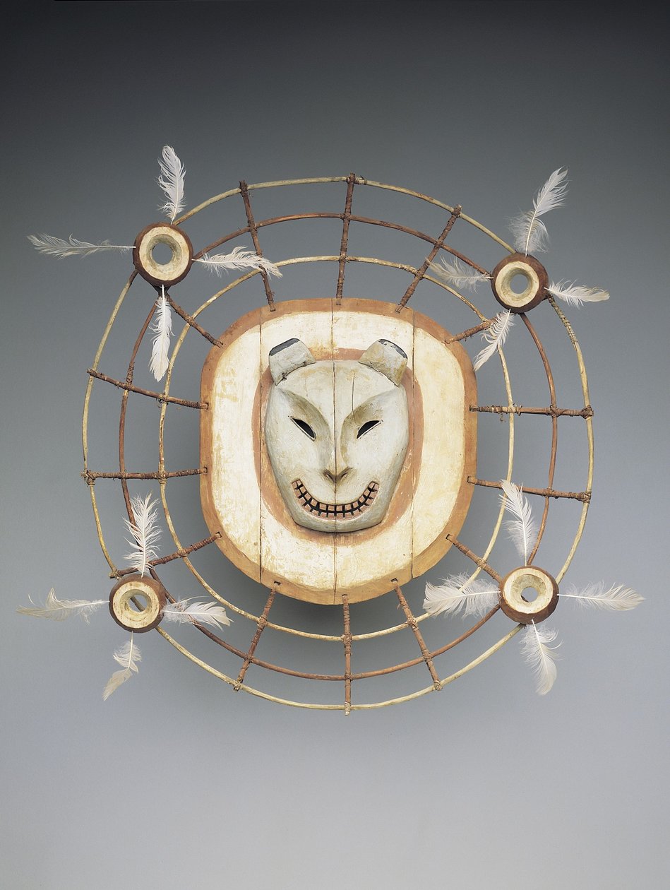 Máscara que representa un espíritu de oso, finales del siglo XIX de culture Yupik