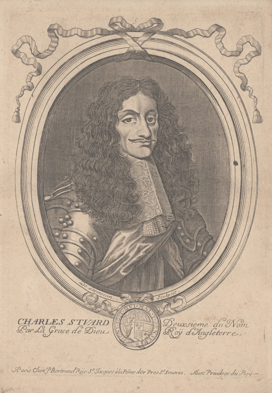 Carlos II, Rey de Inglaterra de Nicolas II de Larmessin