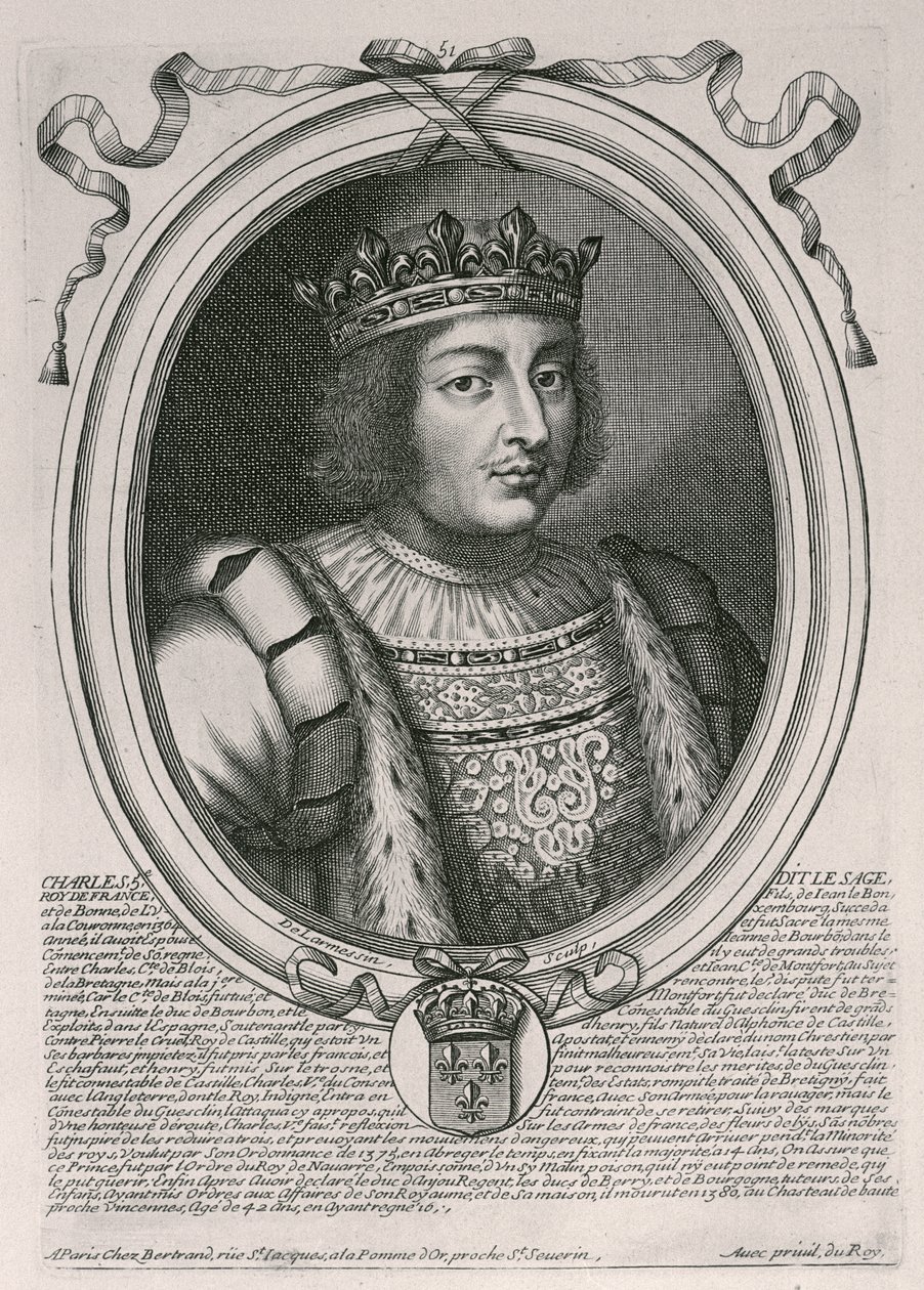 Carlos V el Sabio (1338-80) Rey de Francia, de 