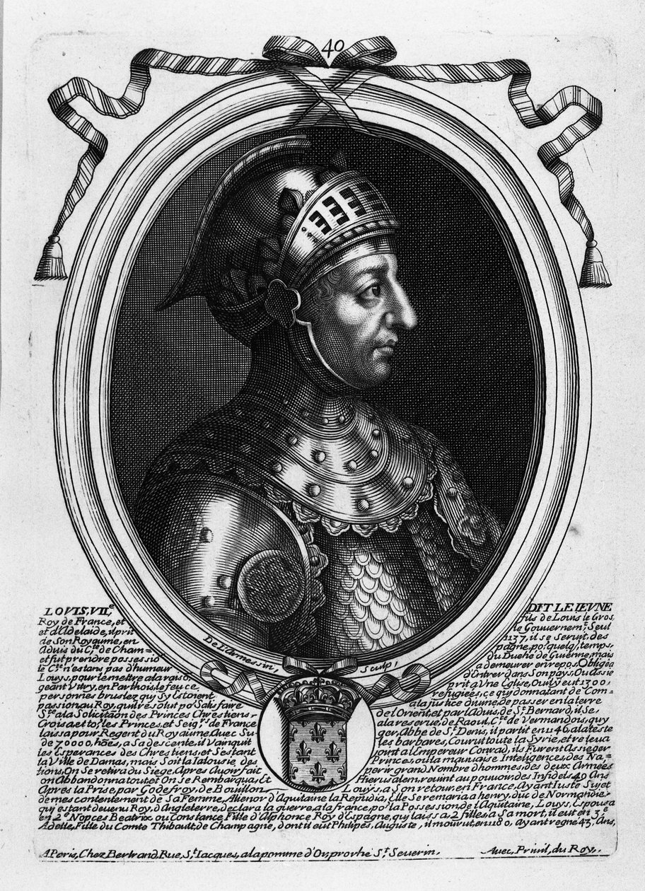 Luis VII el Joven (c.1120-80) Rey de Francia, de 