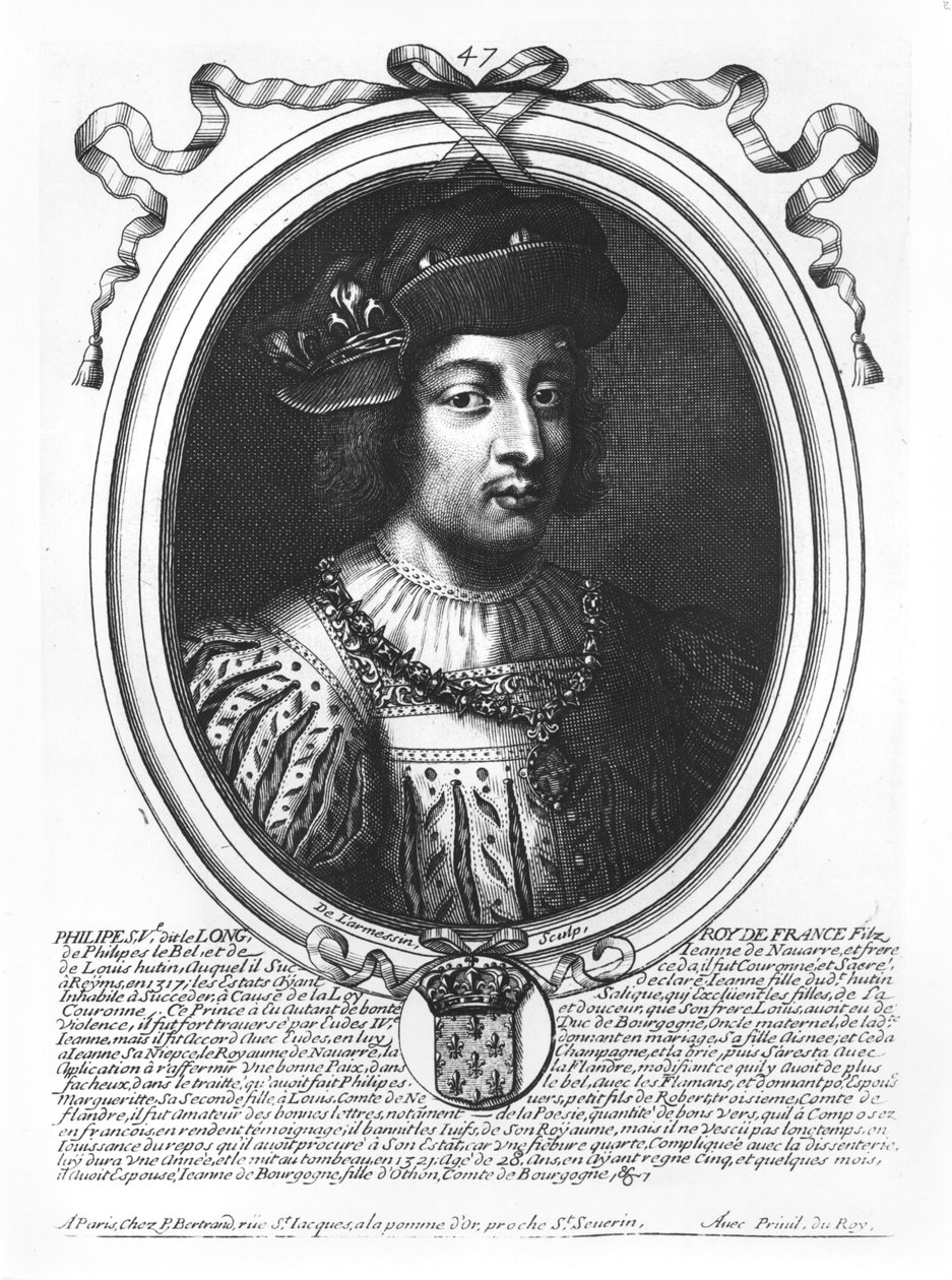 Felipe V el Alto (c.1294-1322) Rey de Francia, de 