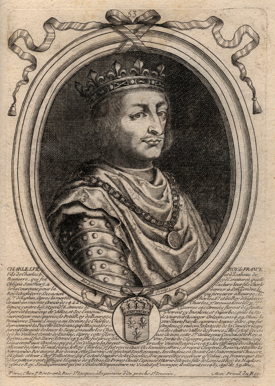 Retrato de Carlos VII (1403-1461) Rey de Francia de de Larmessin
