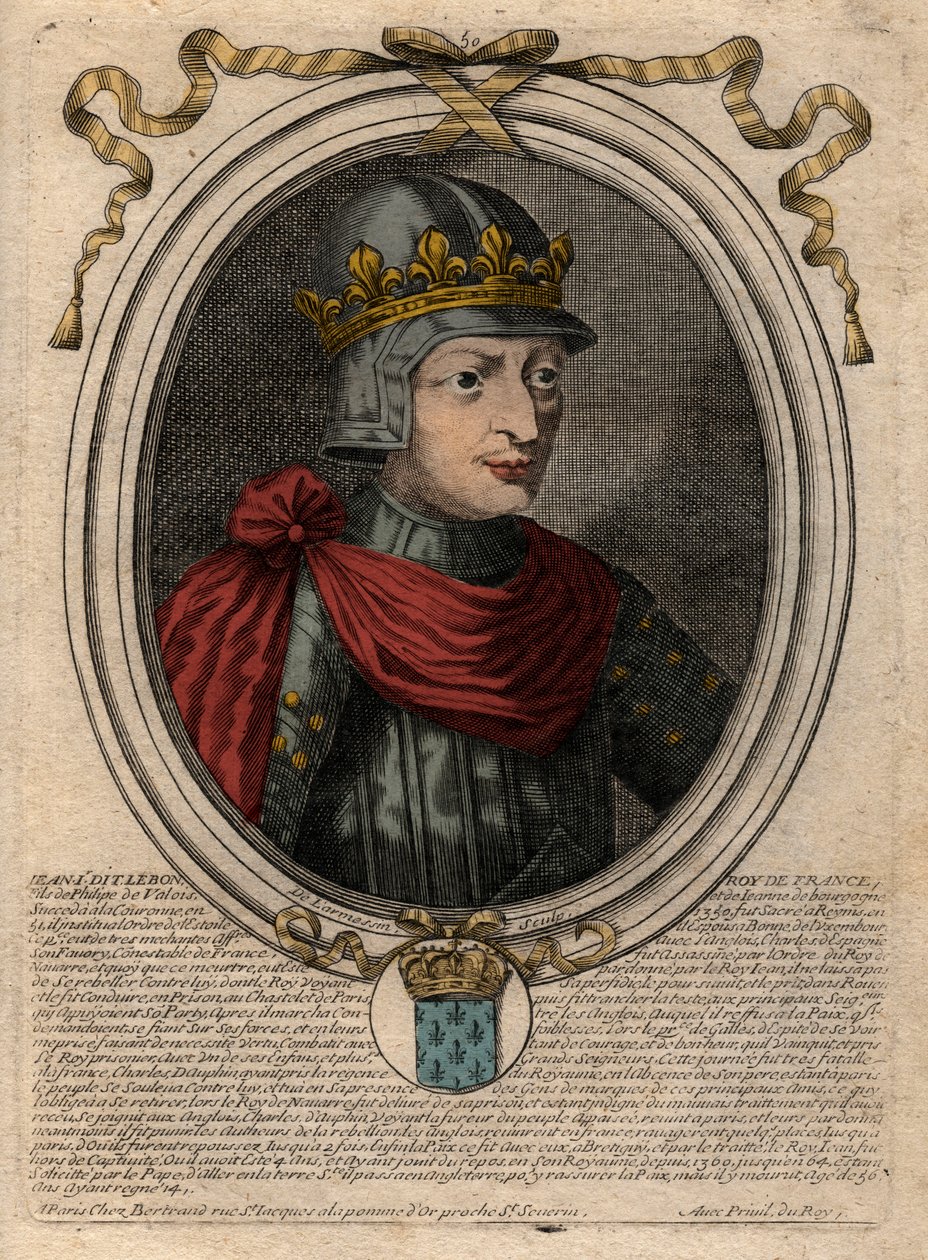 Retrato de Juan II el Bueno (1319-1364), Rey de Francia - Retrato de Juan II, 