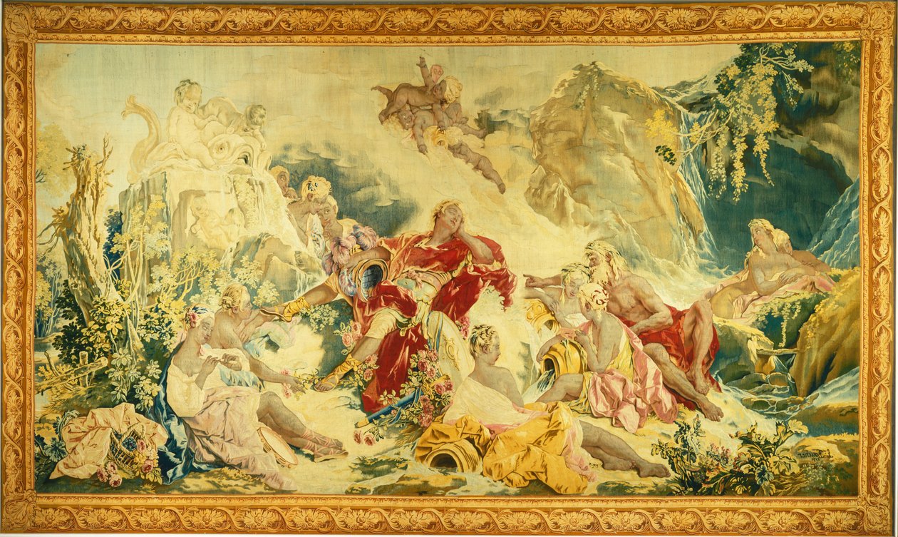 Sueño de Rinaldo de design and cartoon by François Boucher; woven under the direction of Jean Baptiste Oudry and Nicolas Besnier at