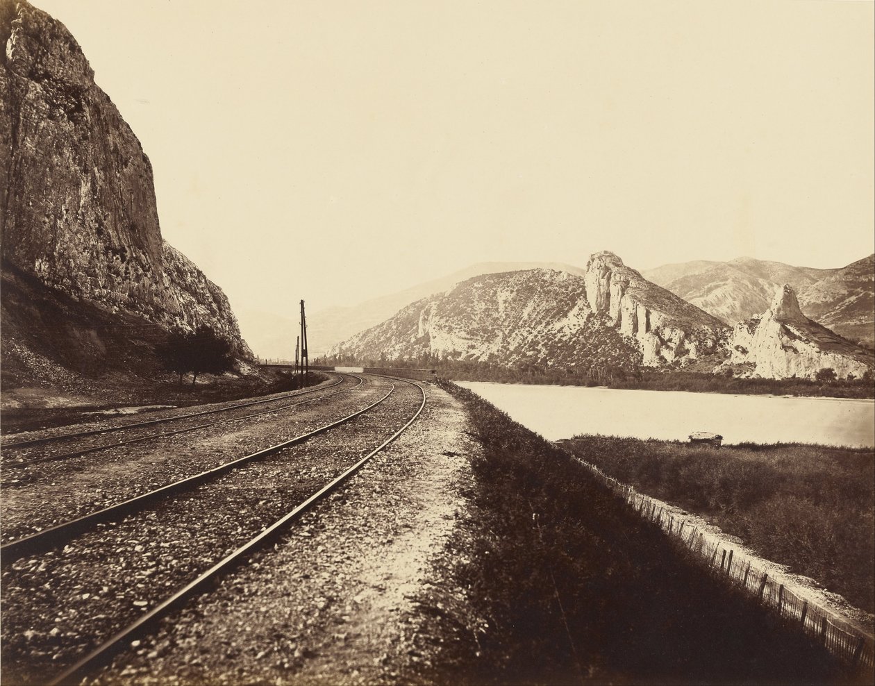 Entrada al Paso de Donzère de Edouard Denis Baldus