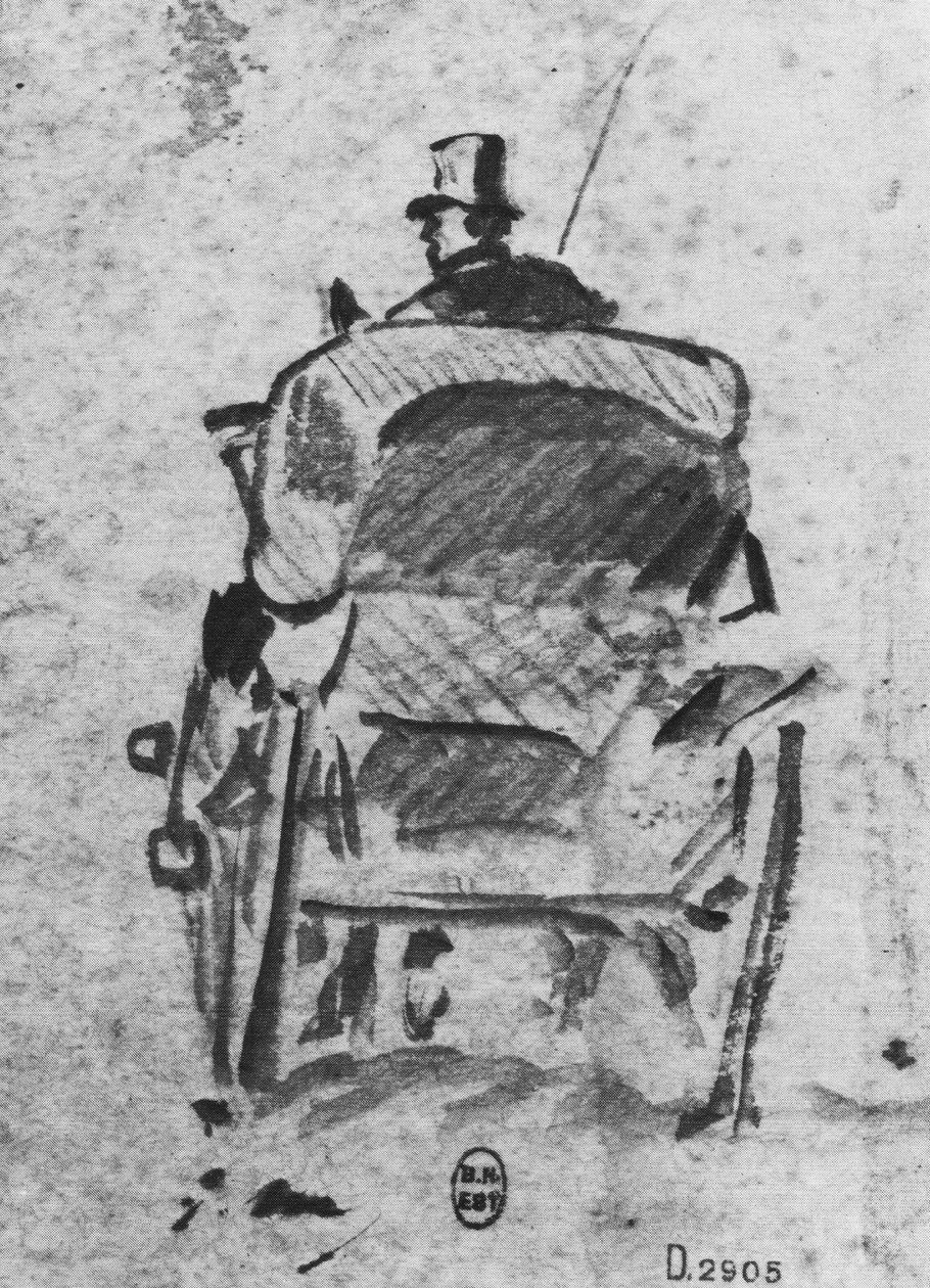 El carruaje visto desde atrás de Édouard Manet