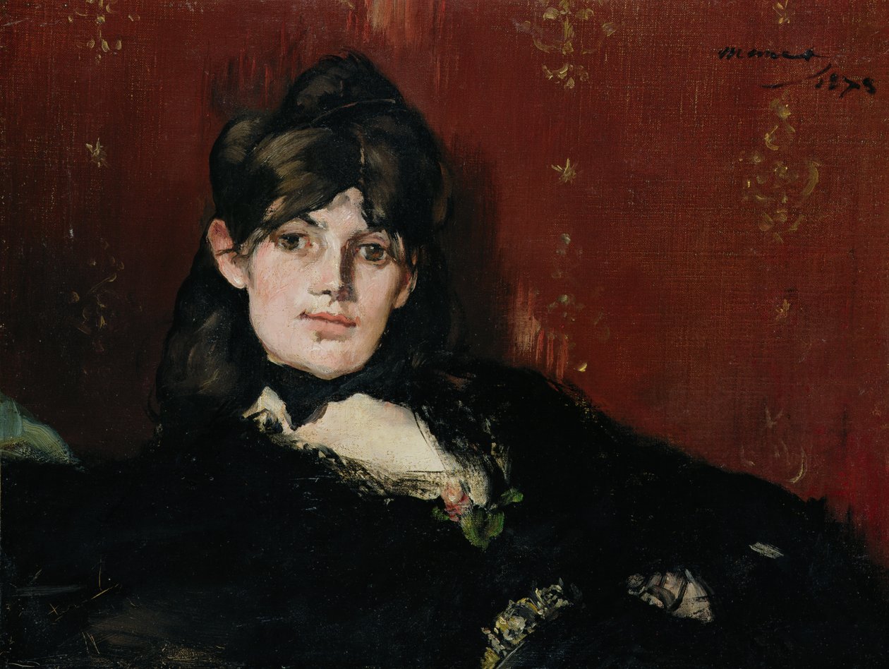 Berthe Morisot reclinada, 1873 de Édouard Manet
