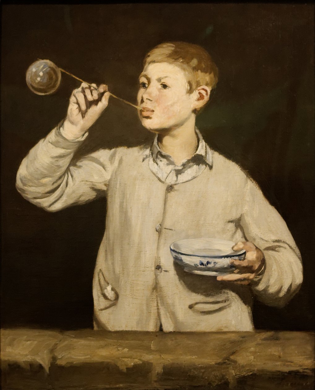 Niño soplando burbujas de Édouard Manet