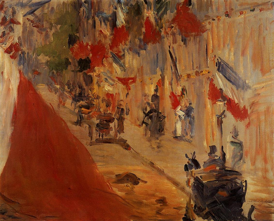 La Rue Mosnier con banderas de Édouard Manet