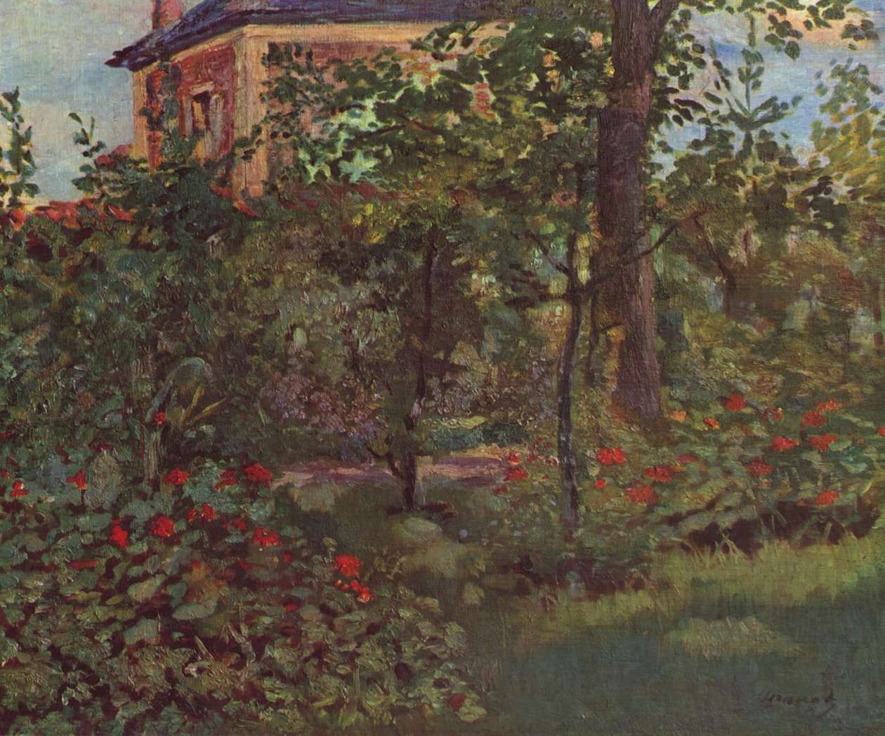 Una esquina en el jardín de Bellevue de Édouard Manet