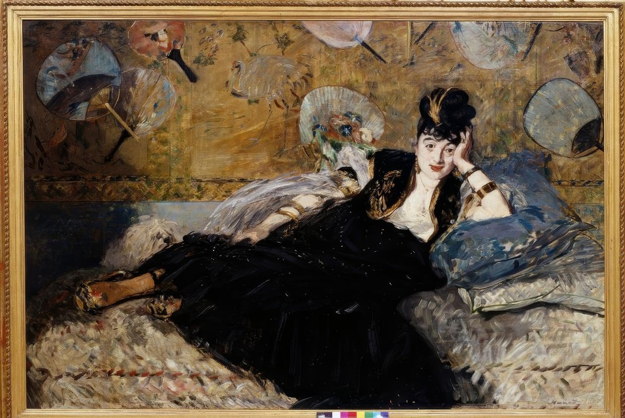 La dama con abanicos de Édouard Manet
