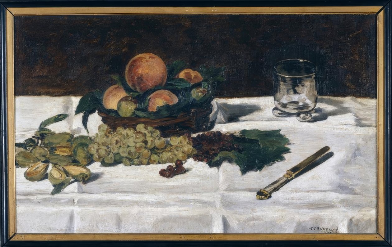 Naturaleza muerta: frutas sobre una mesa de Édouard Manet