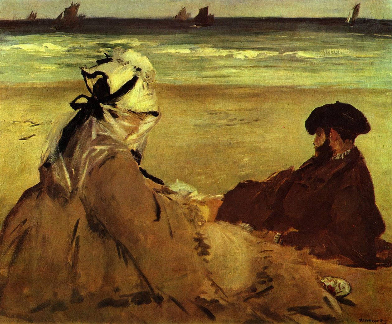 En la playa de Édouard Manet