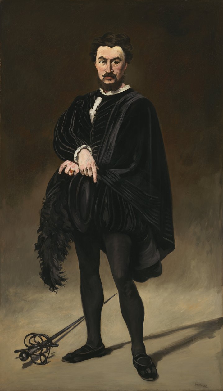 Philibert Rouvière como Hamlet de Édouard Manet