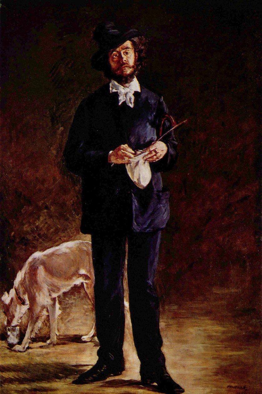 Retrato de Gilbert-Marcellin Desboutin de Édouard Manet