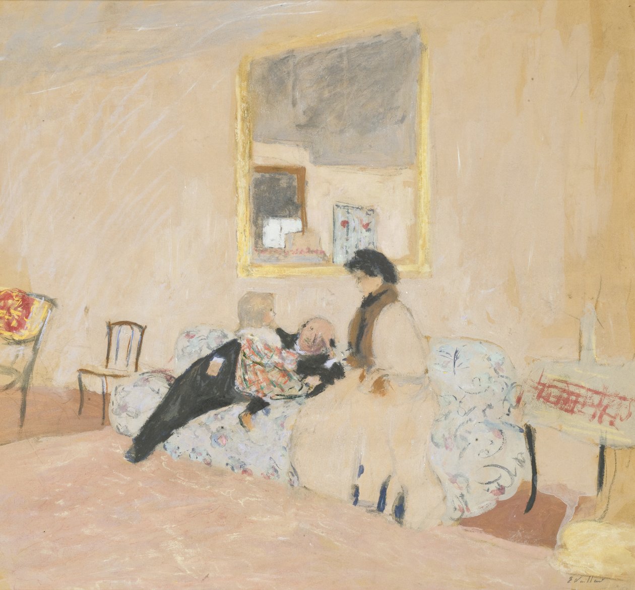 Annette y los visitantes de Edouard Vuillard