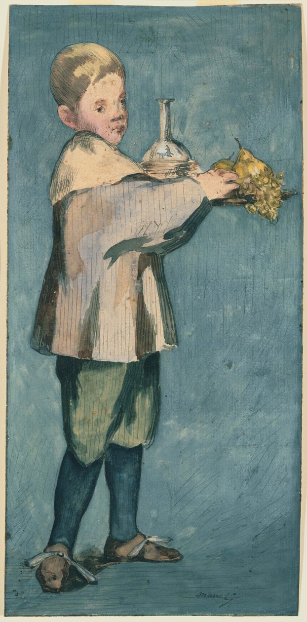 Niño llevando una bandeja de Édouard Manet