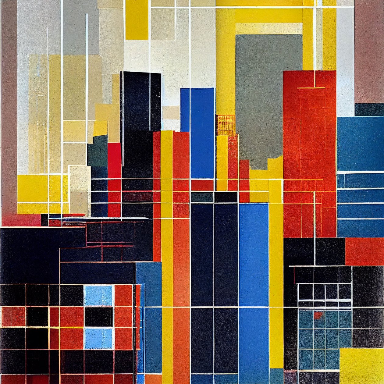 Vista de la ciudad de Boston, Estilo abstracto dinámico, Wall Art | Impresiones en lienzo de F. Abderrahim