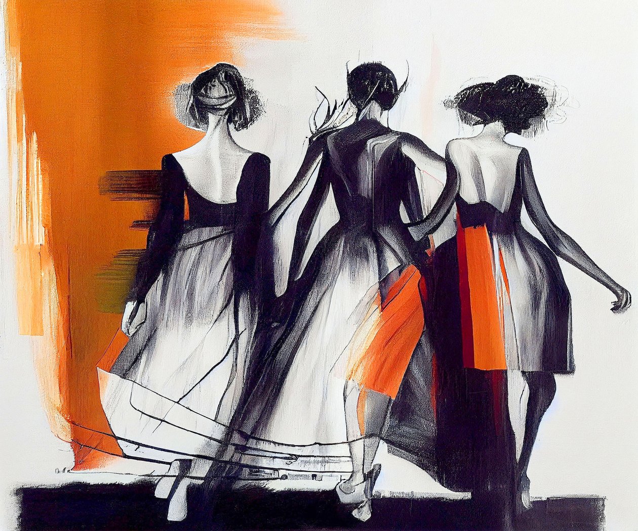 Modelo de moda, silueta de mujer vista desde atrás, postura femenina de F. Abderrahim