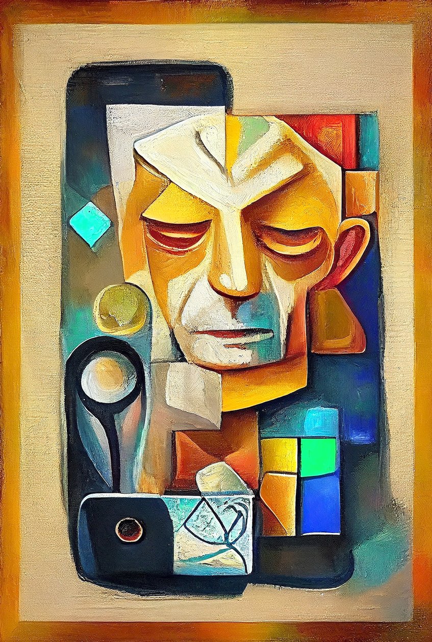 Arte inspirado en Picasso, pintura surrealista abstracta, impresión de Arte mural bajo demanda de F. Abderrahim