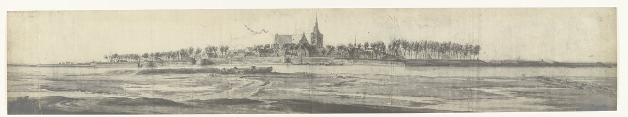 Vista de la tumba, 1672 Fotos de dibujos de la invasión francesa de los Países Bajos en 1672 por Adam Frans van der Meulen conservados en la Manufacture des Gobelins (título de la serie) de frères Moreau
