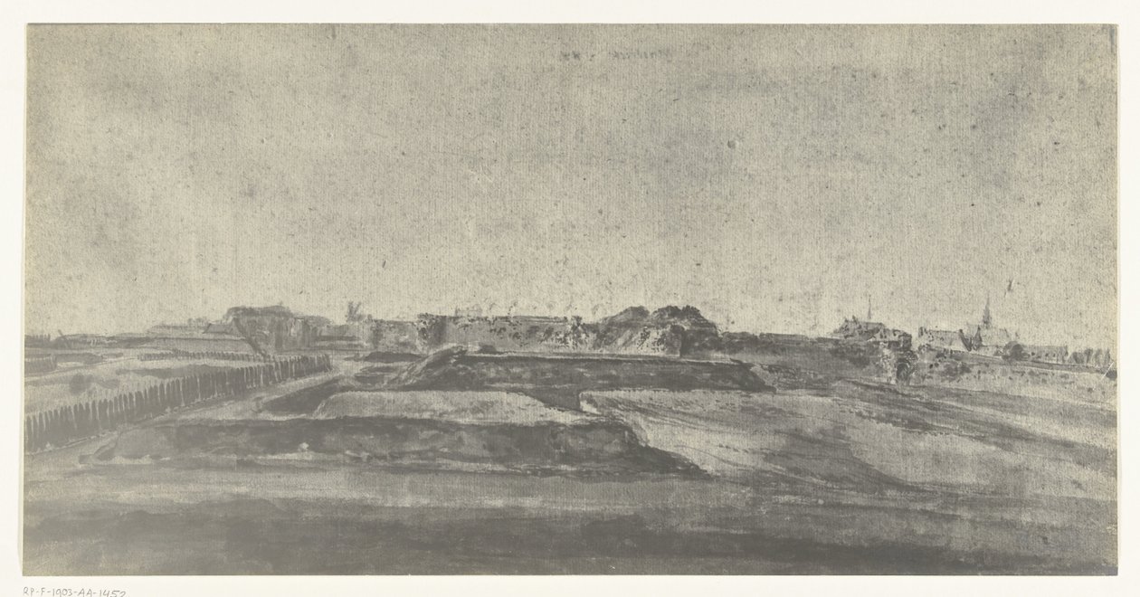Vista de Maastricht, 1672 Fotos de dibujos de la invasión francesa de los Países Bajos en 1672 por Adam Frans van der Meulen conservados en la Manufacture des Gobelins (título de la serie) de frères Moreau