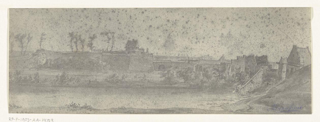 Vista de Maastricht, 1672 Fotos de dibujos de la invasión francesa de los Países Bajos en 1672 por Adam Frans van der Meulen conservados en la Manufacture des Gobelins (título de la serie) de frères Moreau