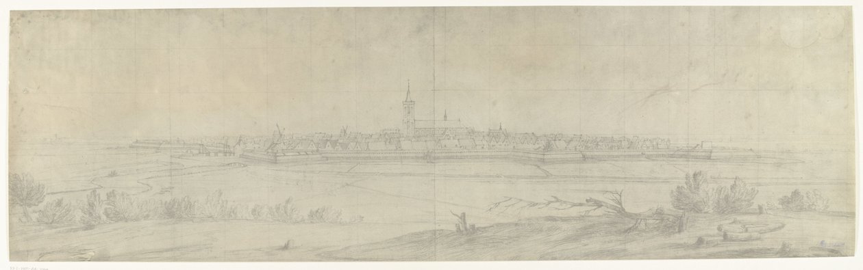 Vista de Naarden, 1672 Fotos de dibujos de la invasión francesa de los Países Bajos en 1672 por Adam Frans van der Meulen conservados en la Manufacture des Gobelins (título de la serie) de frères Moreau