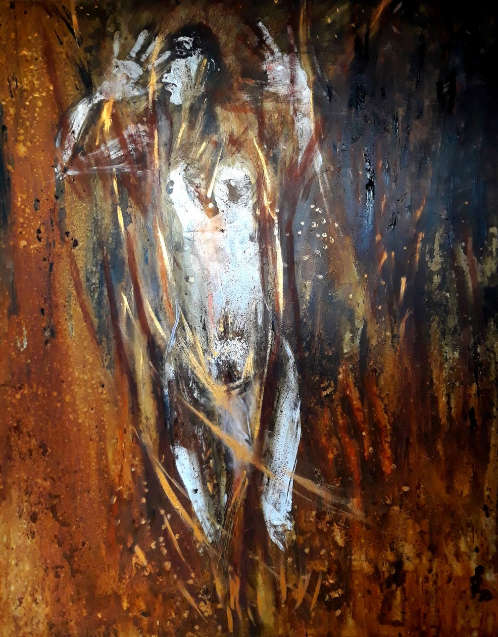 Quema de brujas, 2018 (óleo sobre lienzo) de jocasta shakespeare