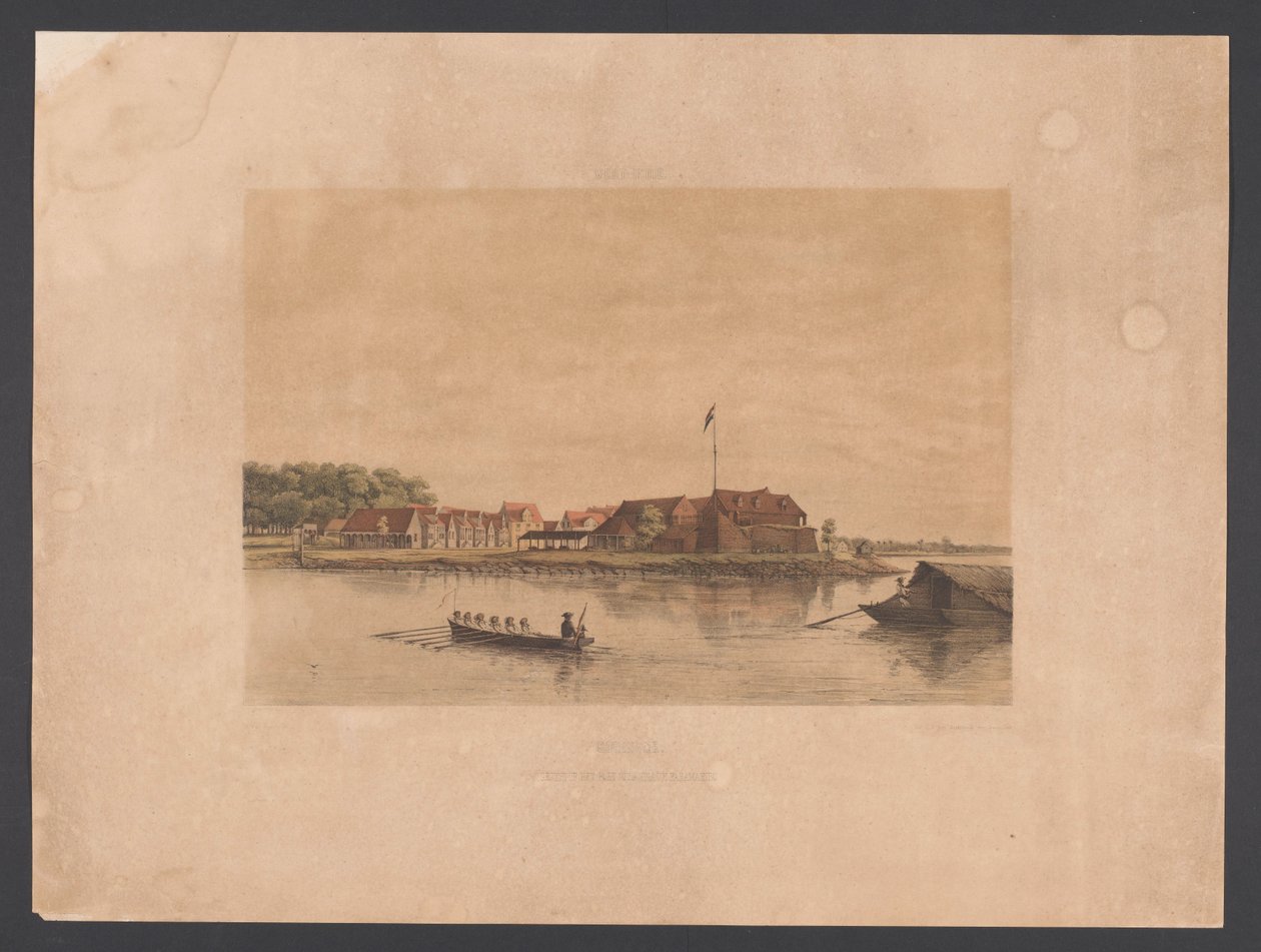Fuerte Zeelandia en Paramaribo
Surinam. Vista del Fuerte Zelandia en Paramaribo (título en el objeto)
Indias Occidentales (título de la serie en el objeto)
Gezigten uit Neerland