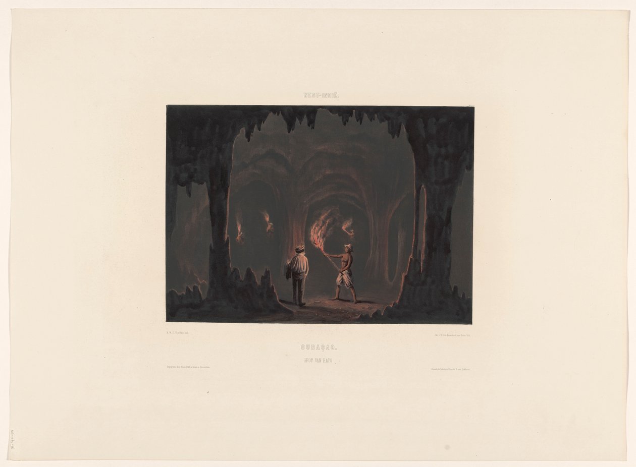 cuevas de hato Curazao. Cueva de Hato (título sobre objeto) de jonkheer Jacob Eduard van Heemskerck