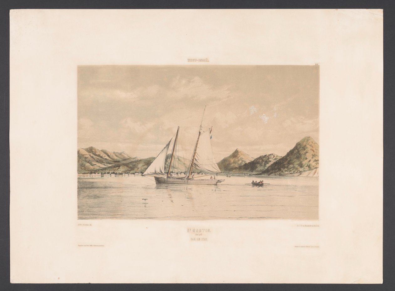 San Martín San Martín. Bahía y ciudad (título sobre objeto) West Indies (título de la serie sobre el objeto) Vistas desde las Indias Occidentales de los Países Bajos (título de la serie) de jonkheer Jacob Eduard van Heemskerck