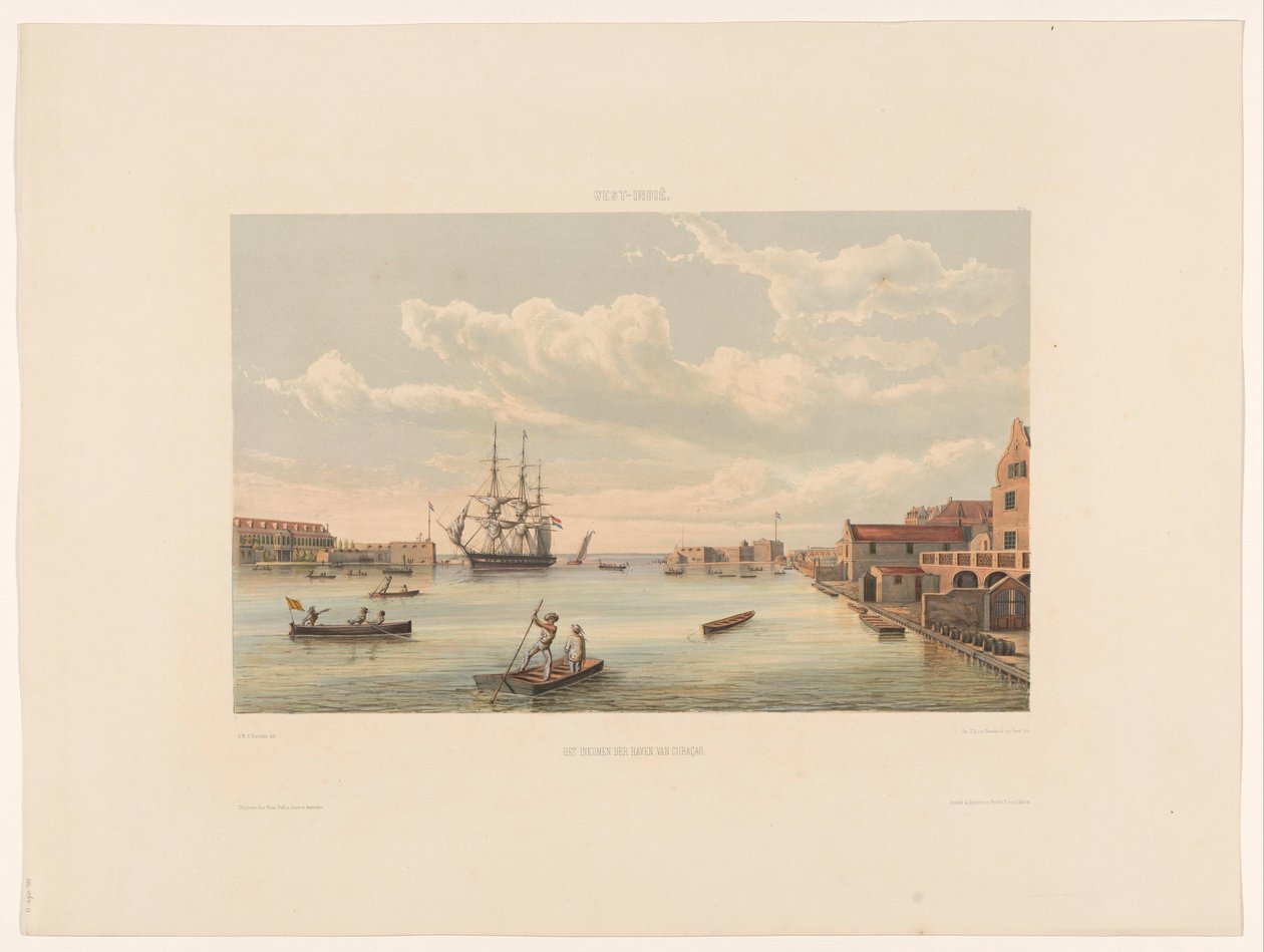 Willemstad La renta del puerto de Curaçao (título sobre objeto) de jonkheer Jacob Eduard van Heemskerck