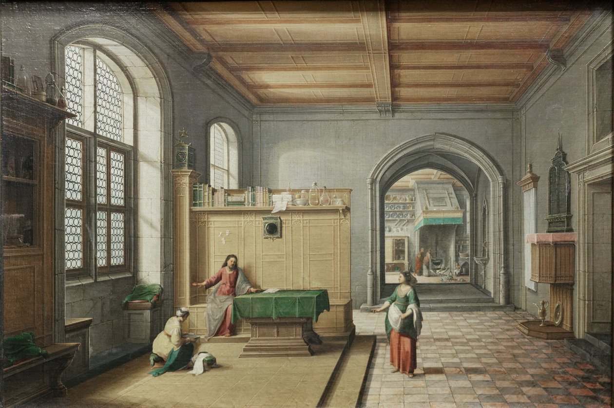 Jesús en casa de Marta y María de Hendrik van Steenwyck