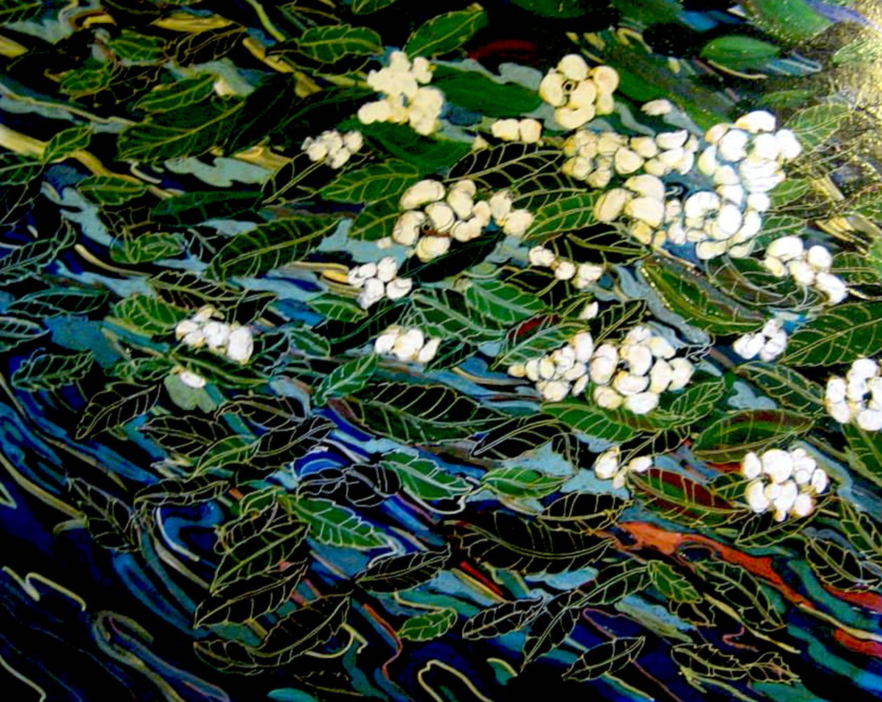 Flores en arroyo, 2012 (técnica mixta) de linda arthurs