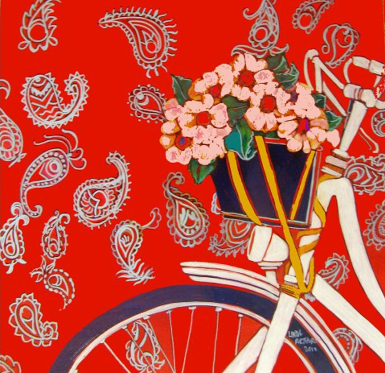 La bicicleta de Kate, 2013 (técnica mixta) de linda arthurs