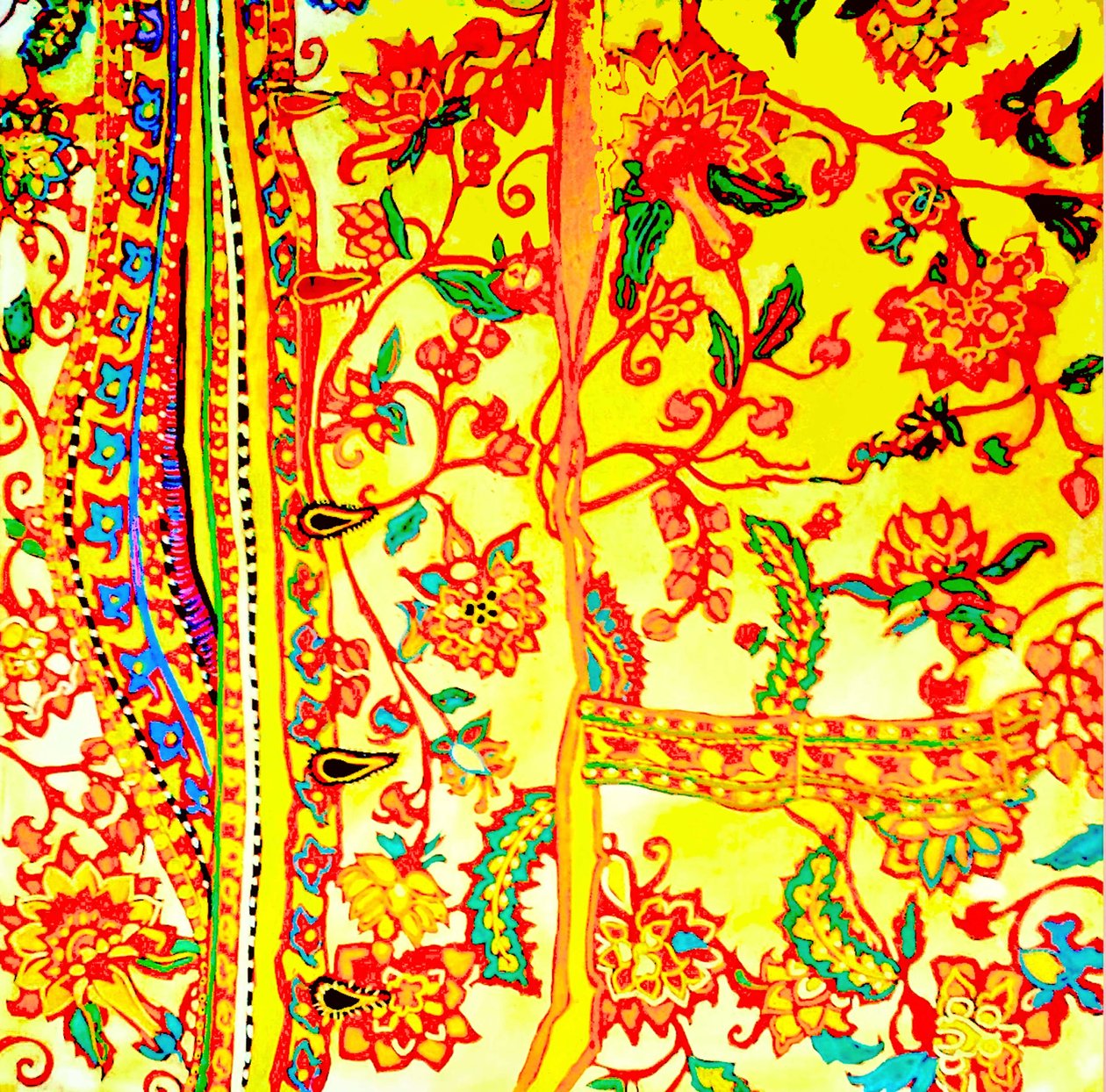 Camisa de hombre bordada India, 2015 (técnica mixta) de linda arthurs