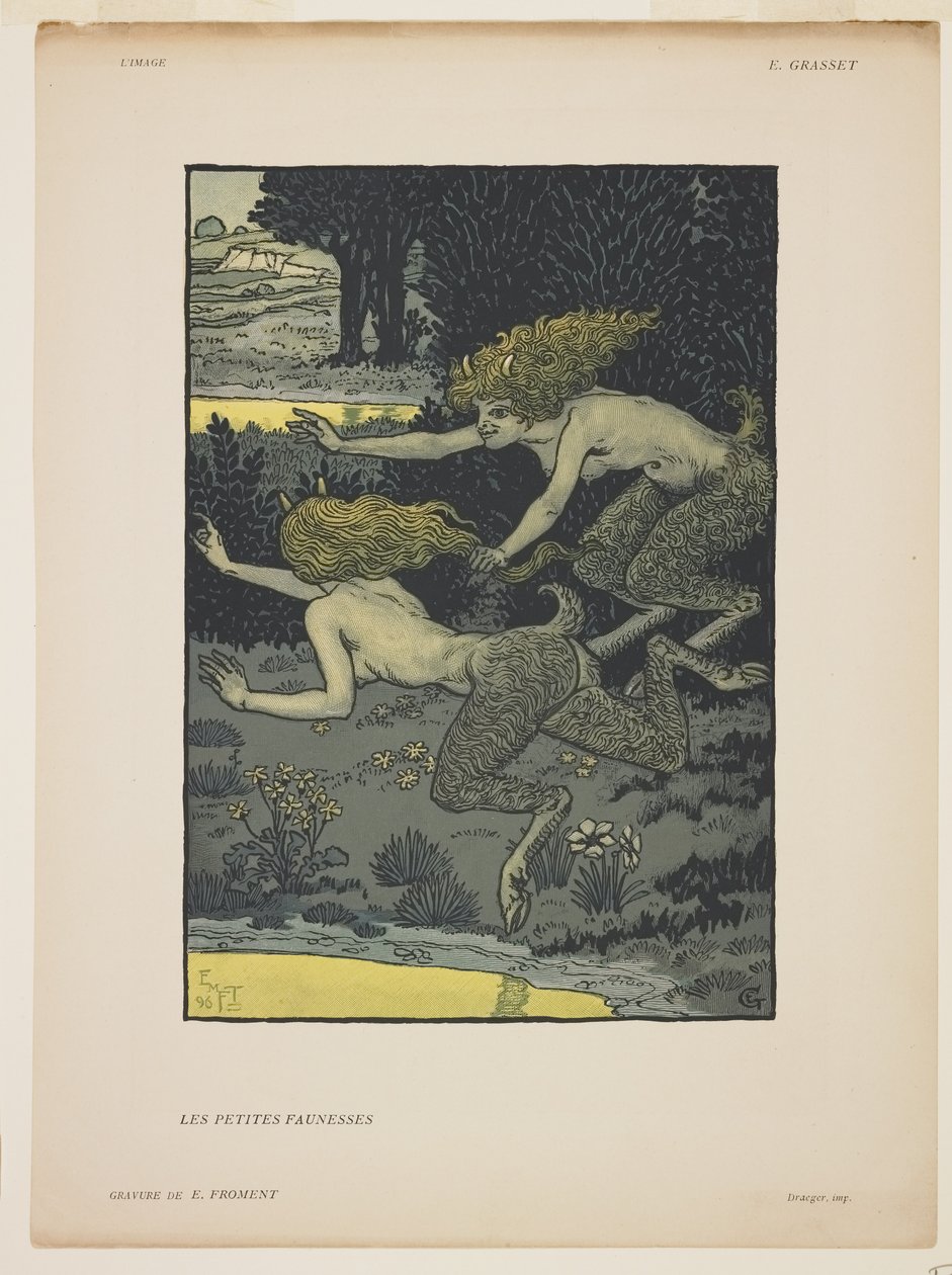 Las Pequeñas Faunesas, 1896 de Émile Froment