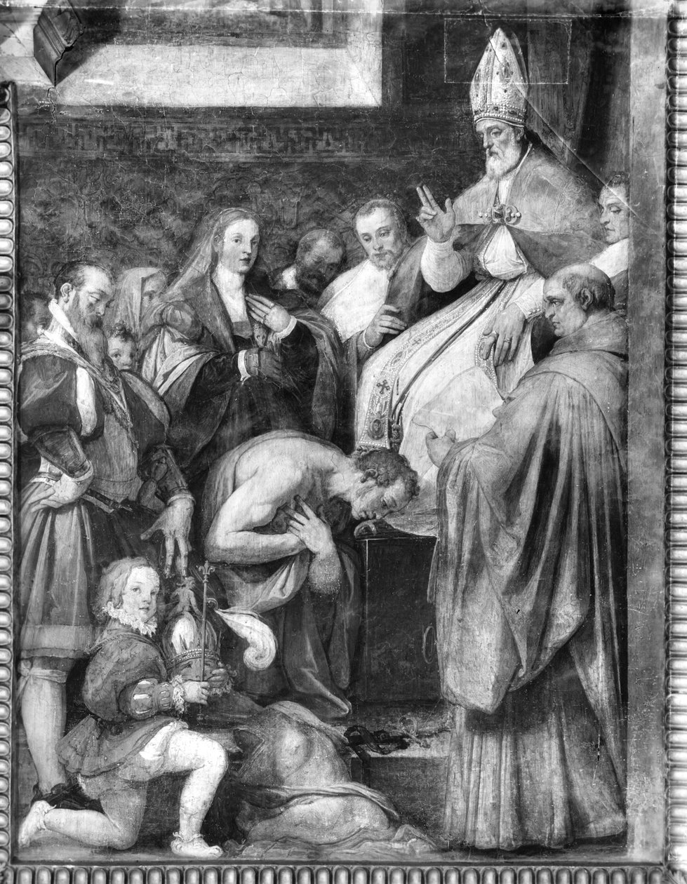 El Papa Gregorio VII (n.1020) absolviendo al Emperador Enrique IV (1050-1106) de Federico Zuccari or Zuccaro
