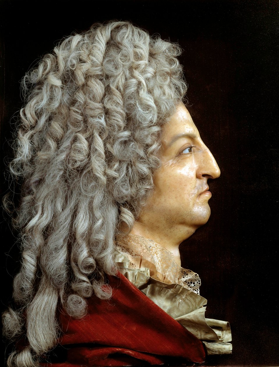 Retrato del Rey Luis XIV (1638-1715). Cera y textil por Antoine Benoist de or Benoit du Cercle Antoine Benoist