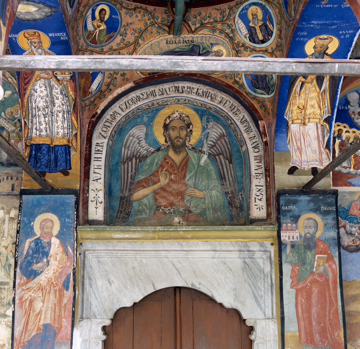 Fresco en el Monasterio de Timios Prodromos, Serres, Macedonia Central, Grecia de Unbekannt Unbekannt