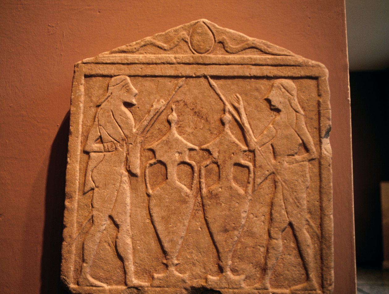 Relieve que representa a Cástor y Pólux, de Esparta, Grecia, civilización griega de Unbekannt Unbekannt