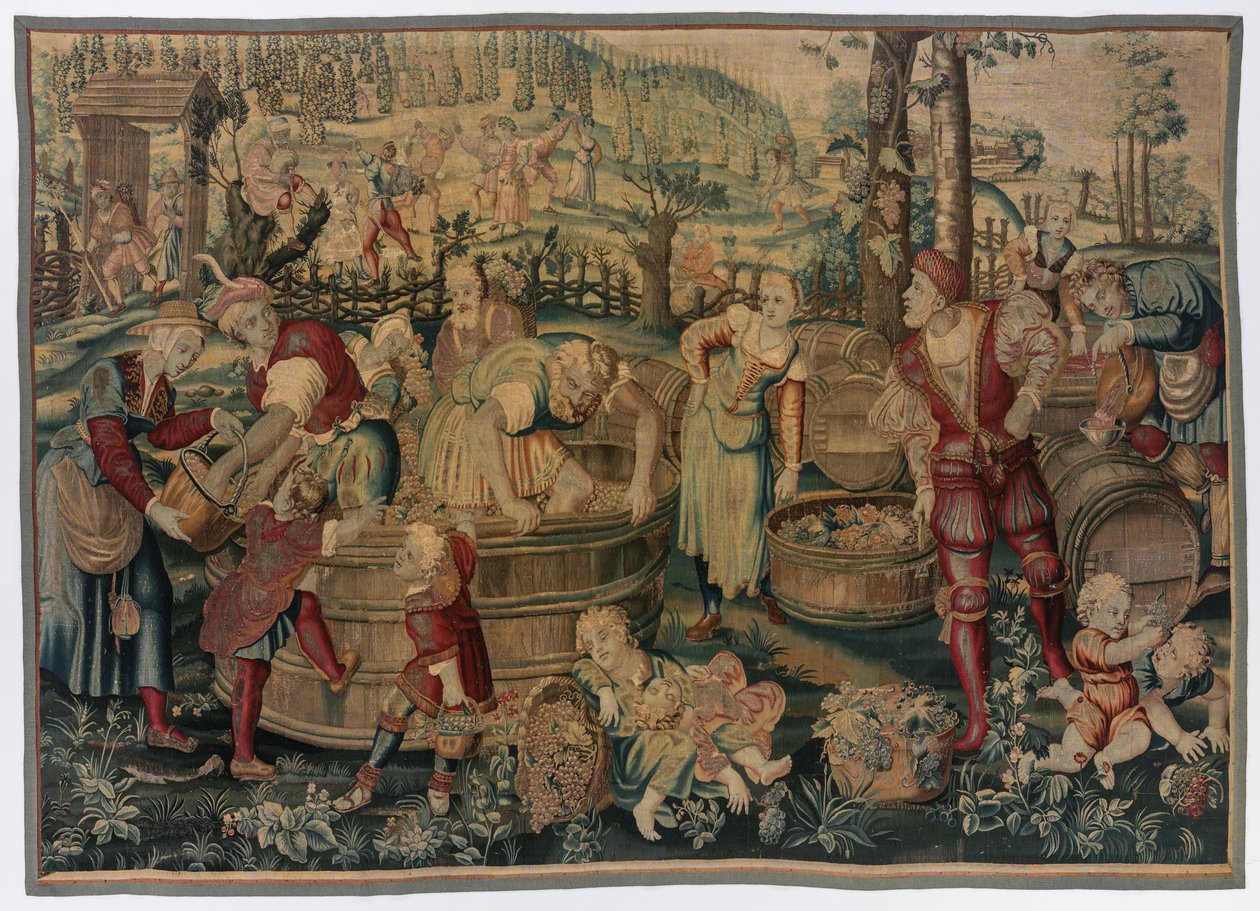 Otoño: Escena de Vendimia de possibly by Gobelins Manufactory