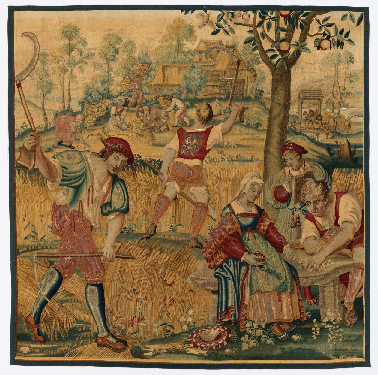 Verano: Escena de Cosecha de possibly by Gobelins Manufactory