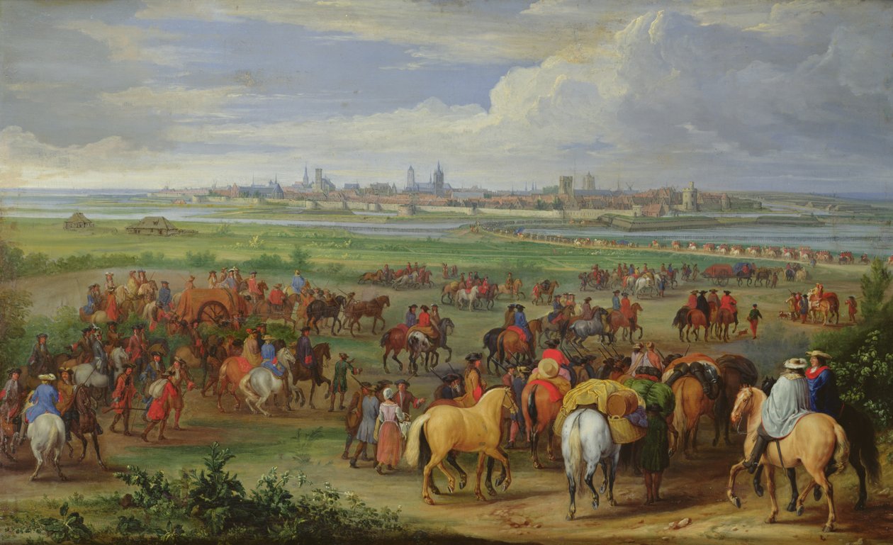 Napoleón (1769-1821) y sus tropas en el desierto durante la campaña egipcia, ilustración de 