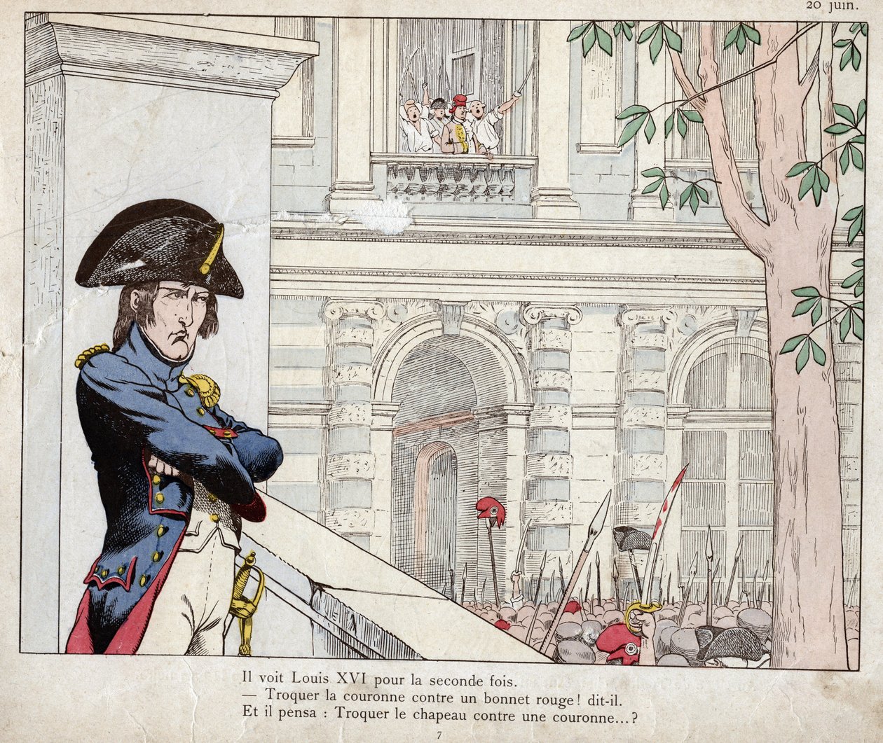 Vio a Luis XVI por segunda vez (Invasión de las Tullerías, 20 de junio) de pseudonym for Onfray de Breville Jacques Job