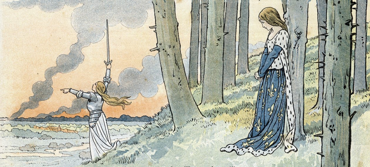 Guerra de los Cien Años “Francia”, su historia contada por G. Montorgueil, ilustrada por Job” 1896 (grabado) de pseudonym for Onfray de Breville Jacques Job