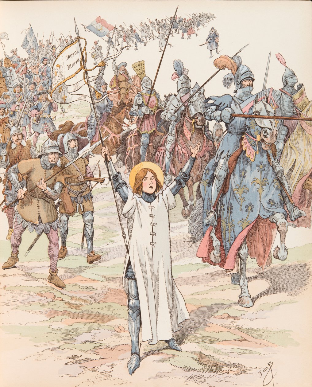 Jacques Marie Gaston Onfroy de Breville dit JOB (1858-1931) - Juana de Arco (1412-1431) al frente de su ejército de pseudonym for Onfray de Breville Jacques Job