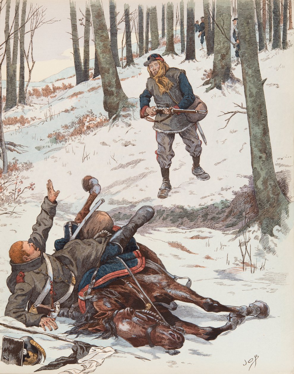 Jacques Marie Gaston Onfroy de Breville, conocido como JOB (1858-1931) - Le Moblot (Soldado de la Guardia Nacional Móvil durante la Guerra de 1870). Colección privada de pseudonym for Onfray de Breville Jacques Job
