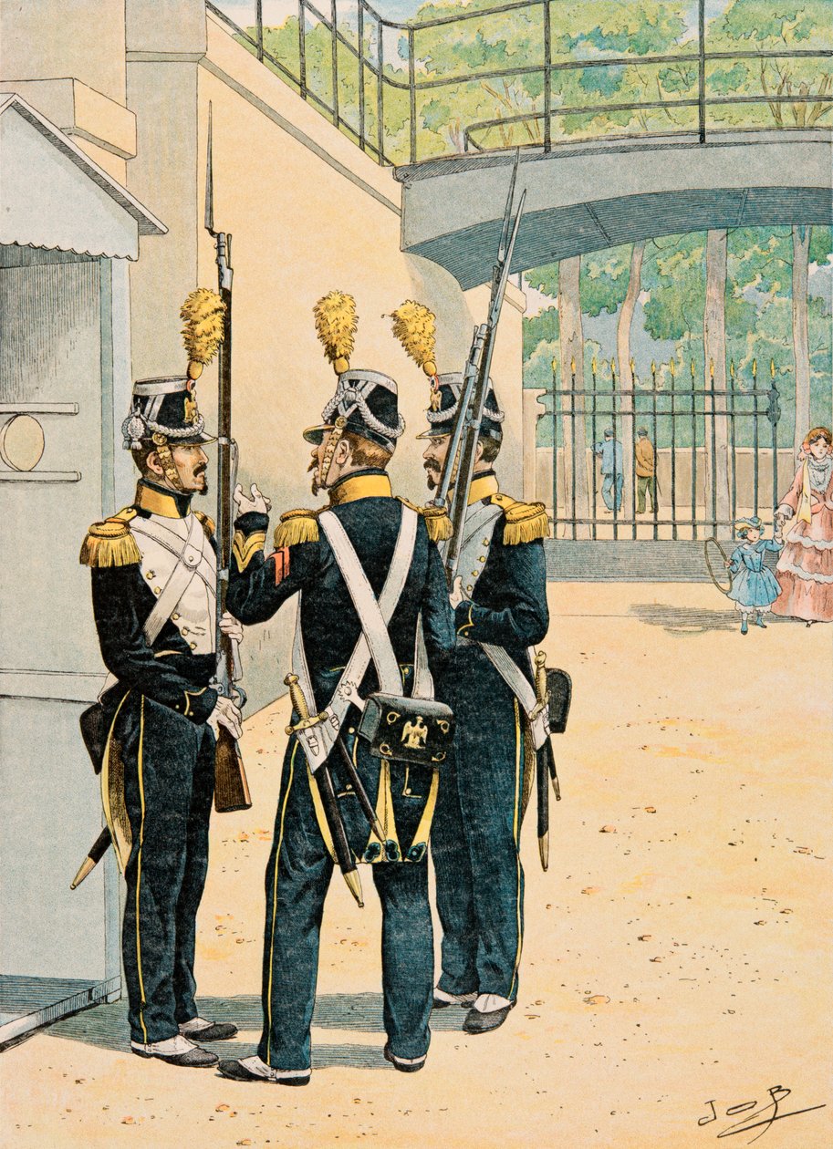 Uniforme de las tropas francesas en todos los tiempos: Voltigeurs de la Guardia Imperial de pseudonym for Onfray de Breville Jacques Job